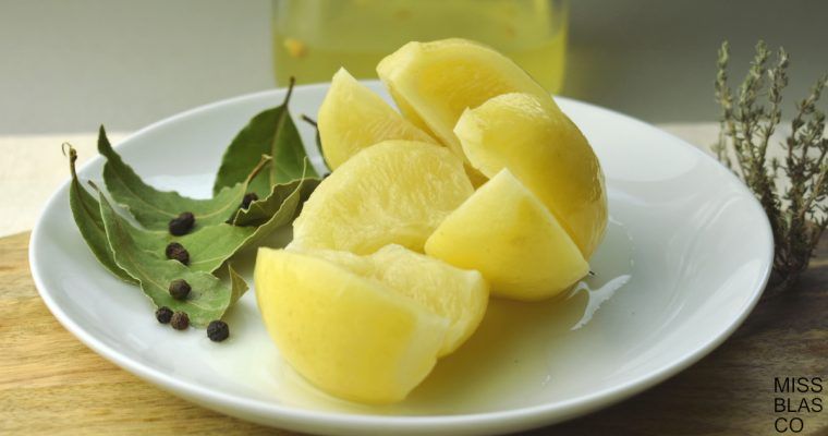 detalle de limones fermentados