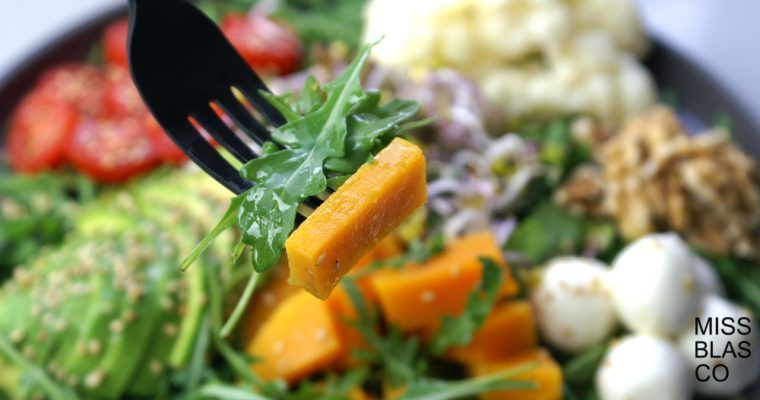ensalada de colores con calabaza