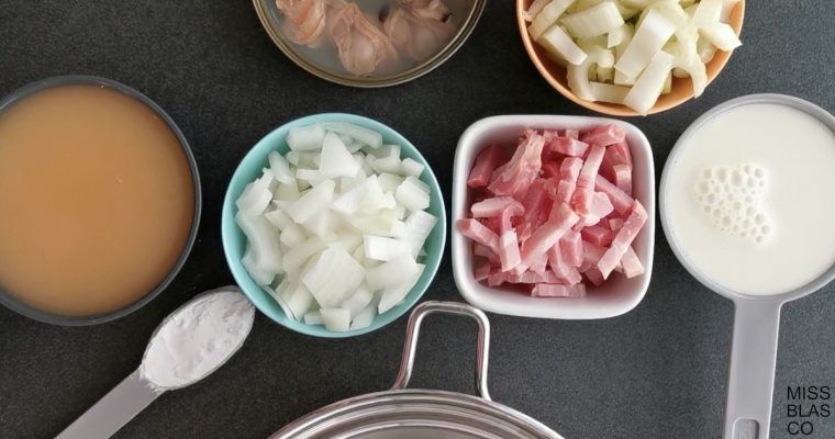 Ingredientes sopa de almejas