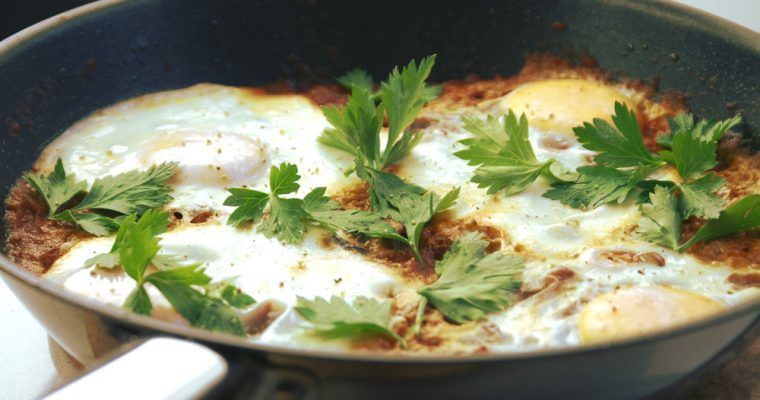 shakshuka with parsley