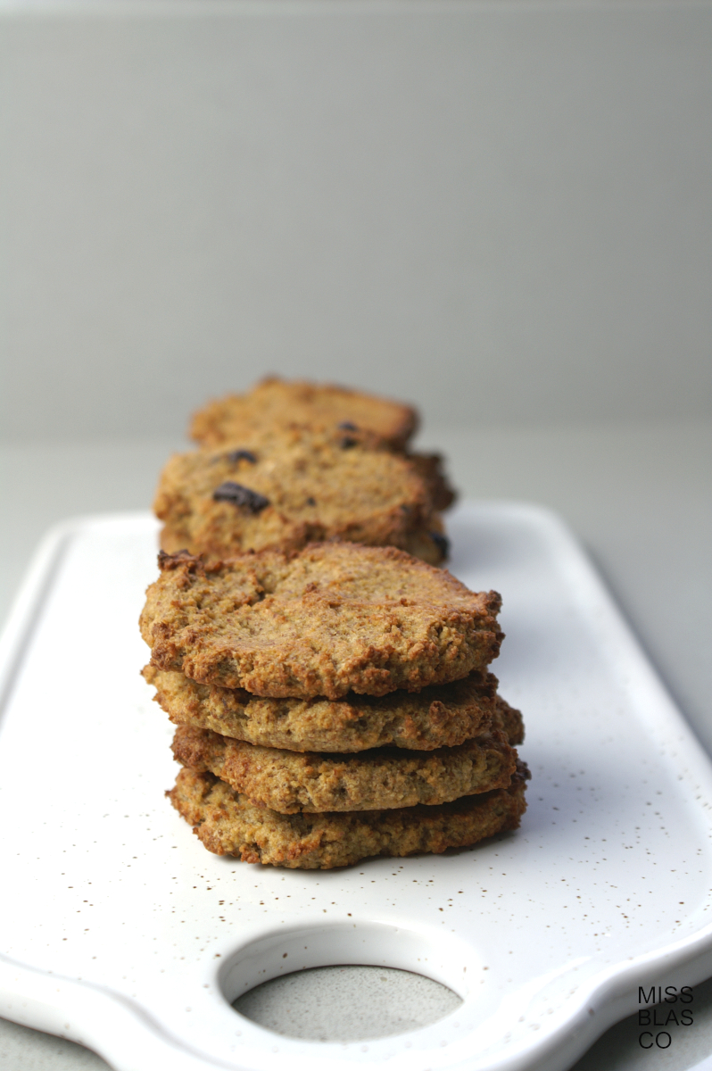 almond okara cookies in a tray