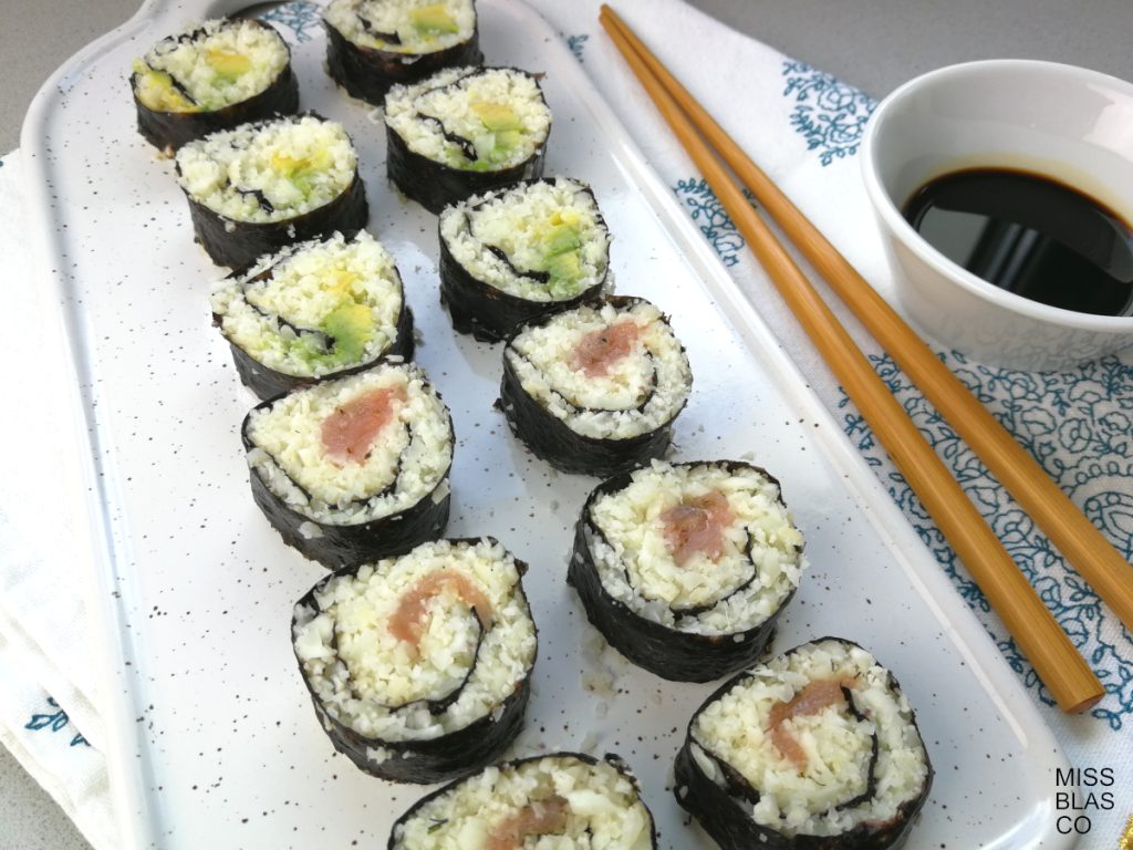 cauliflower rice sushi rolls
