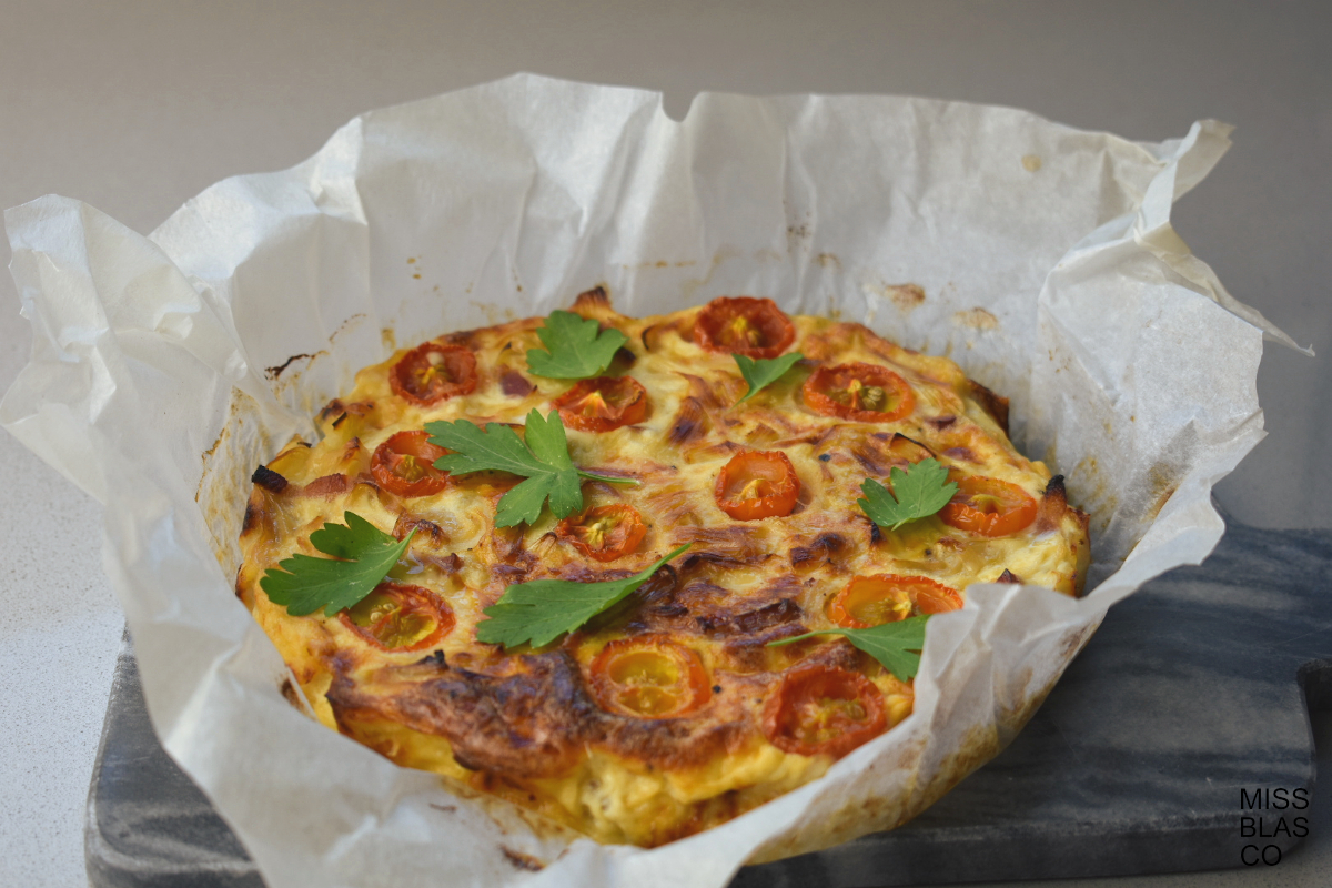 Leek and Bacon Crustless Quiche