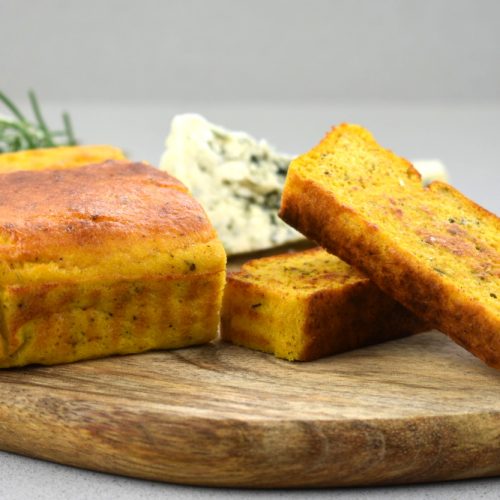 pumpkin bread and blue cheese