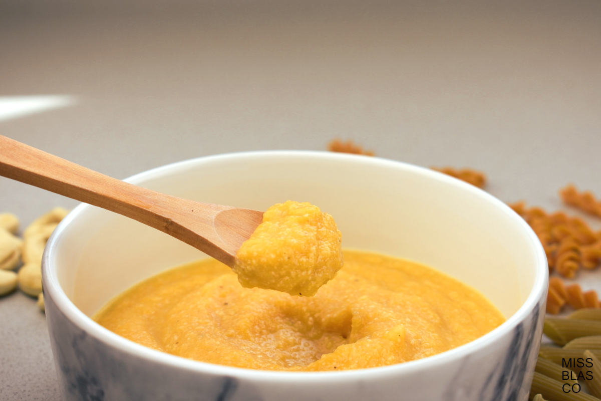 pumpkin pasta sauce in a bowl