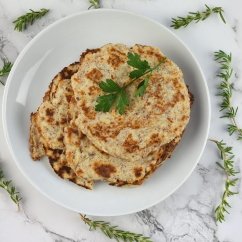 tortillas de kéfir con perejil